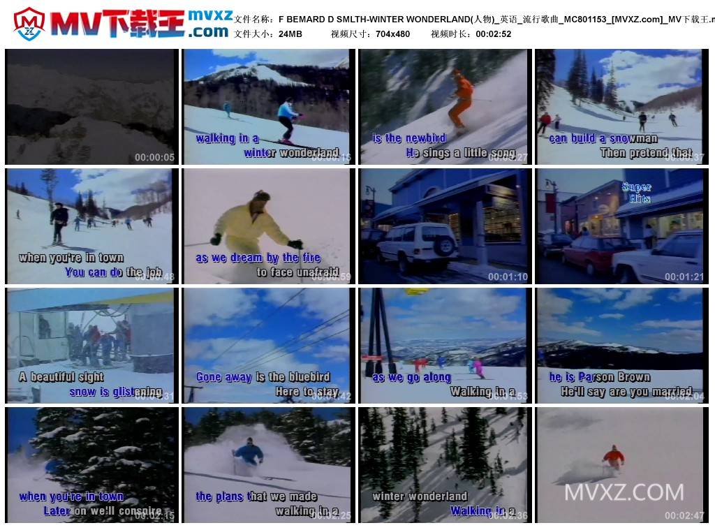 F BEMARD D SMLTH-WINTER WONDERLAND(人物)_英语_流行歌曲_MC801153